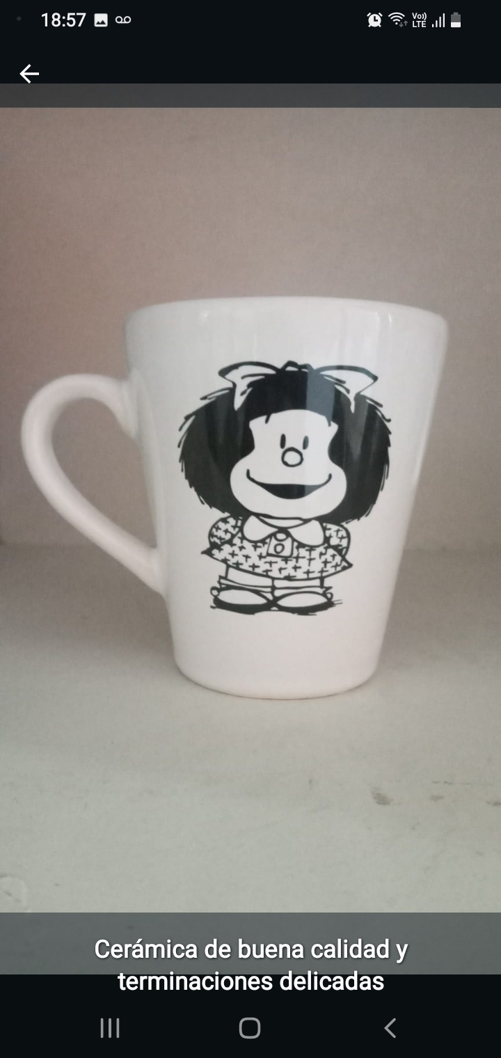 Mug cónica blanca | Mafalda