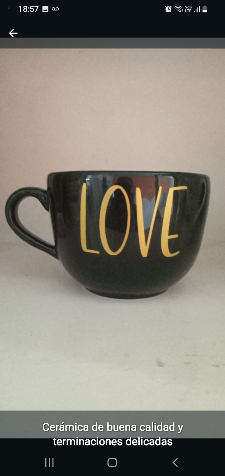 Tazón chocolatero negro | Love 1